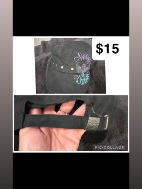 Harley-Davidson Black Cap with Purple & Teal Embroidered Script